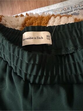 Abercrombie & Fitch Forest Green Elastic Waist Pants